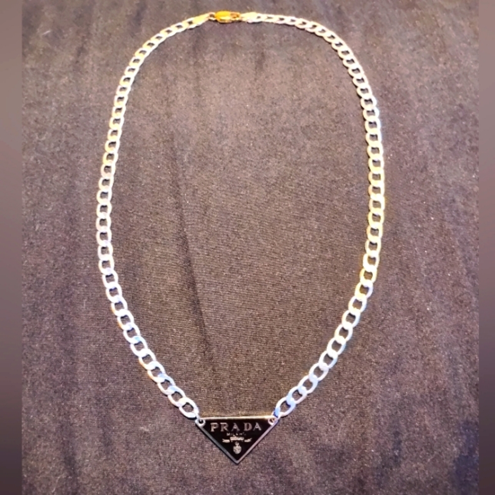 Silver prada chain